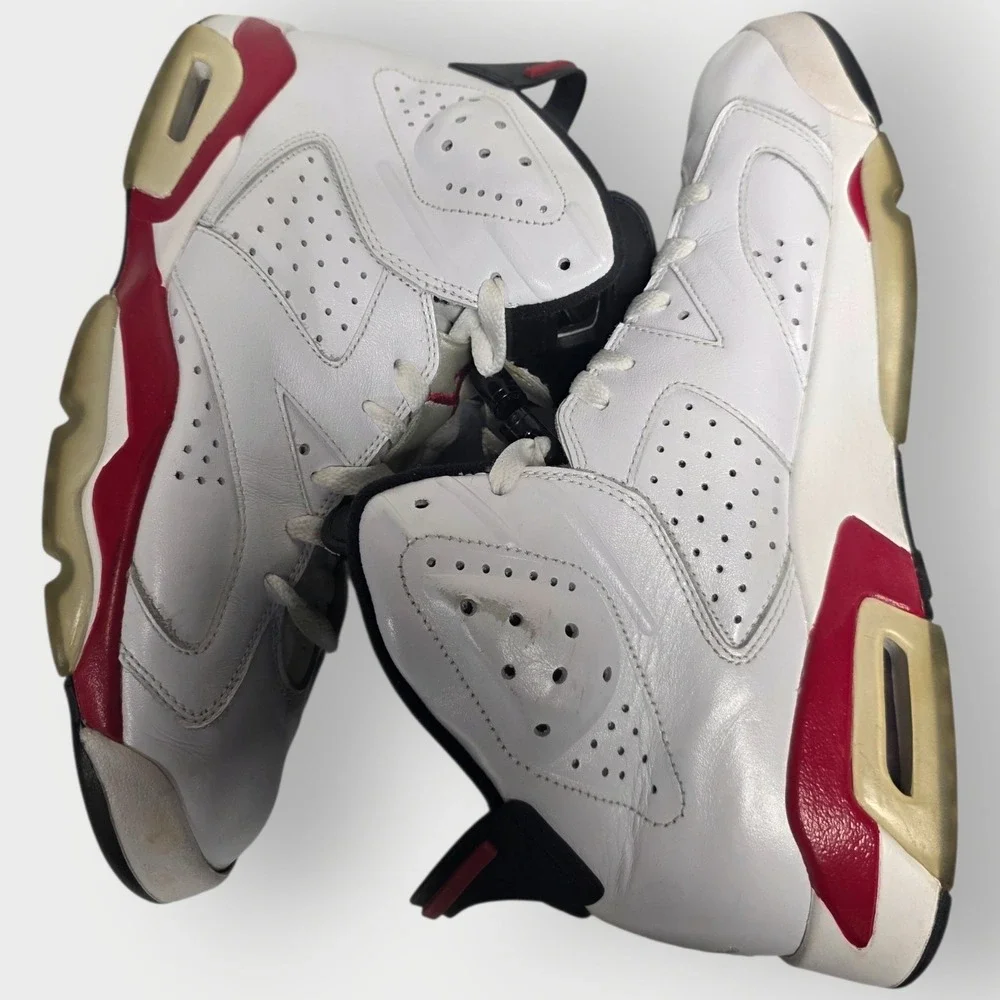 2010 NIKE AIR JORDAN VI 6 RETRO CHICAGO WHITE RED INFRARED BLACK 384664-102 10.5